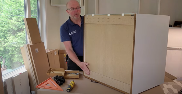 Installing A Single Row Ikea Kitchen Island - Sektion base cabinets