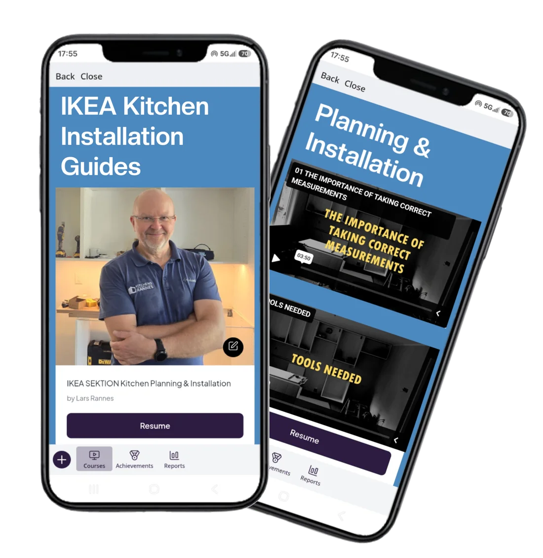 The DIY IKEA Kitchen Installation Guide on a phone